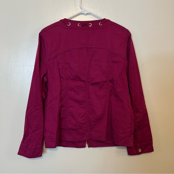 Chicos Raspberry Spring Jacket size 1 B1-545 - Picture 8 of 10